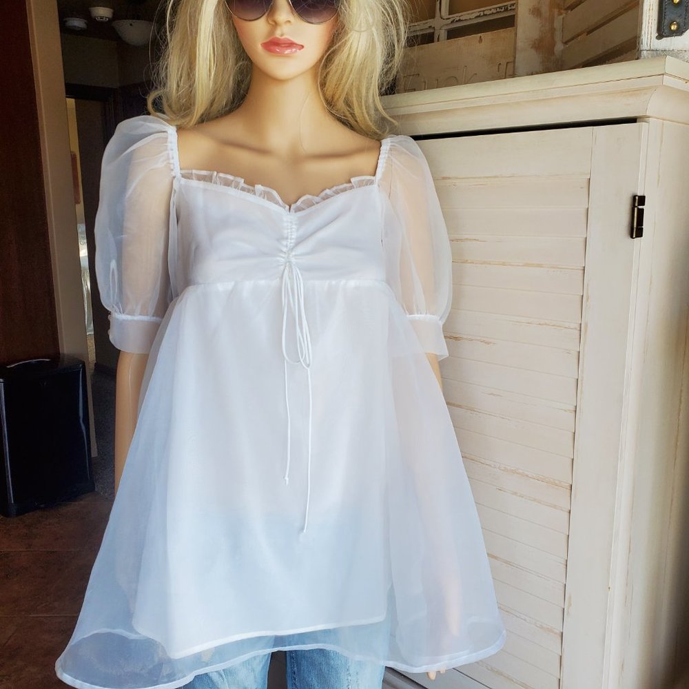For Love and Lemons Cinched Babydoll Dress Small Boho New - Picture 13 of 16